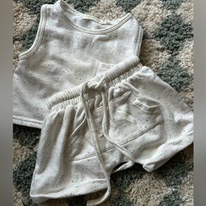 White speckled, baby short set rainbow speckles the natural babe
